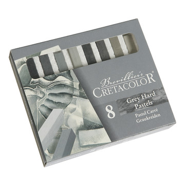 Набор сухой пастели серых оттенков CretaColor, 8, 12 цветов, картонная коробка