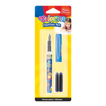 Перьевая ручка Colorino в блистере + 2 картриджа