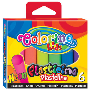 Пластилин Colorino, 6 неоновых цветов круглой формы