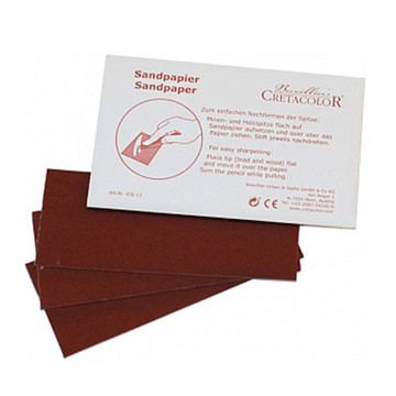 Наждачная бумага CretaColor для затачивания художественных стержней, 3 шт. в конверте