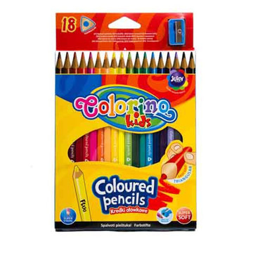 Треугольные цветные карандаши Colorino, 18, 24 цвета ( с точилкой ) 