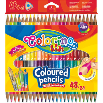 Двухсторонние цветные карандаши 24 карандаша-48 цветов.