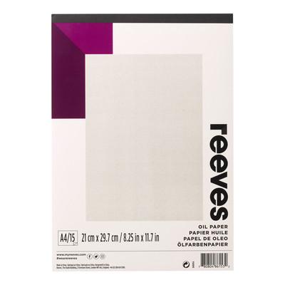 Склейка для масляных красок REEVES, А3, А4, 15 листов 190 гр/м2