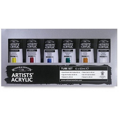 Набор художественных акриловых красок Artists' от "Winsor&Newton", в тюбиках, 6х60 мл, в картонной коробке