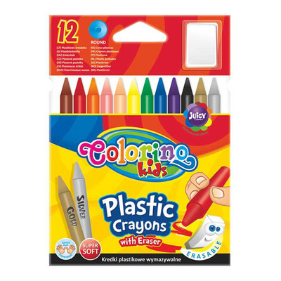 Восковые мелки "Чистые ручки" Colorino, стираются ластиком, 12, 24 цвета