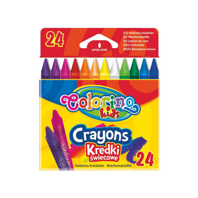 Восковые мелки "Crayons" Colorino, 24 цв.